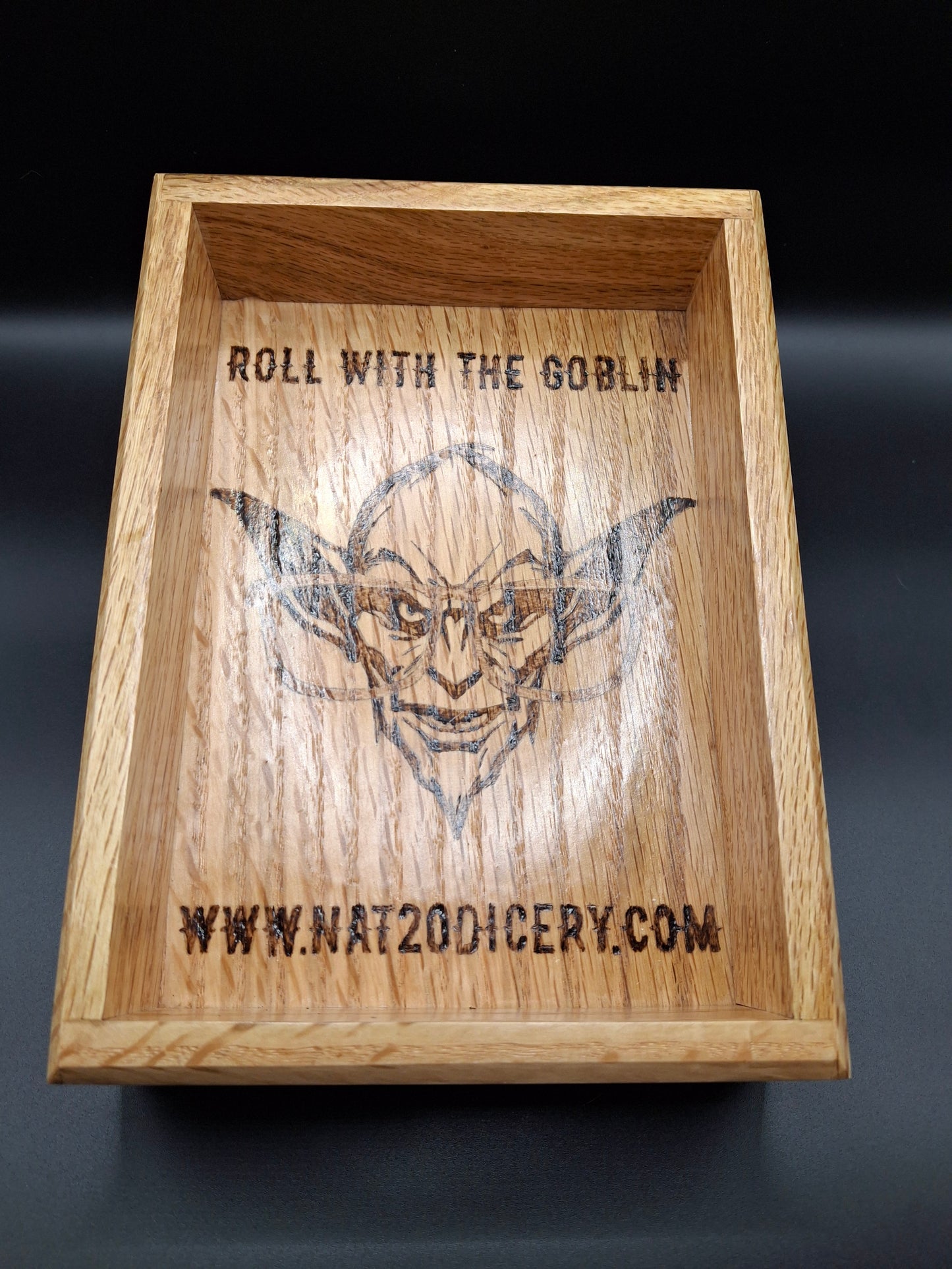 Bloodwood Sanctum – Handcrafted Wooden Dice Tray