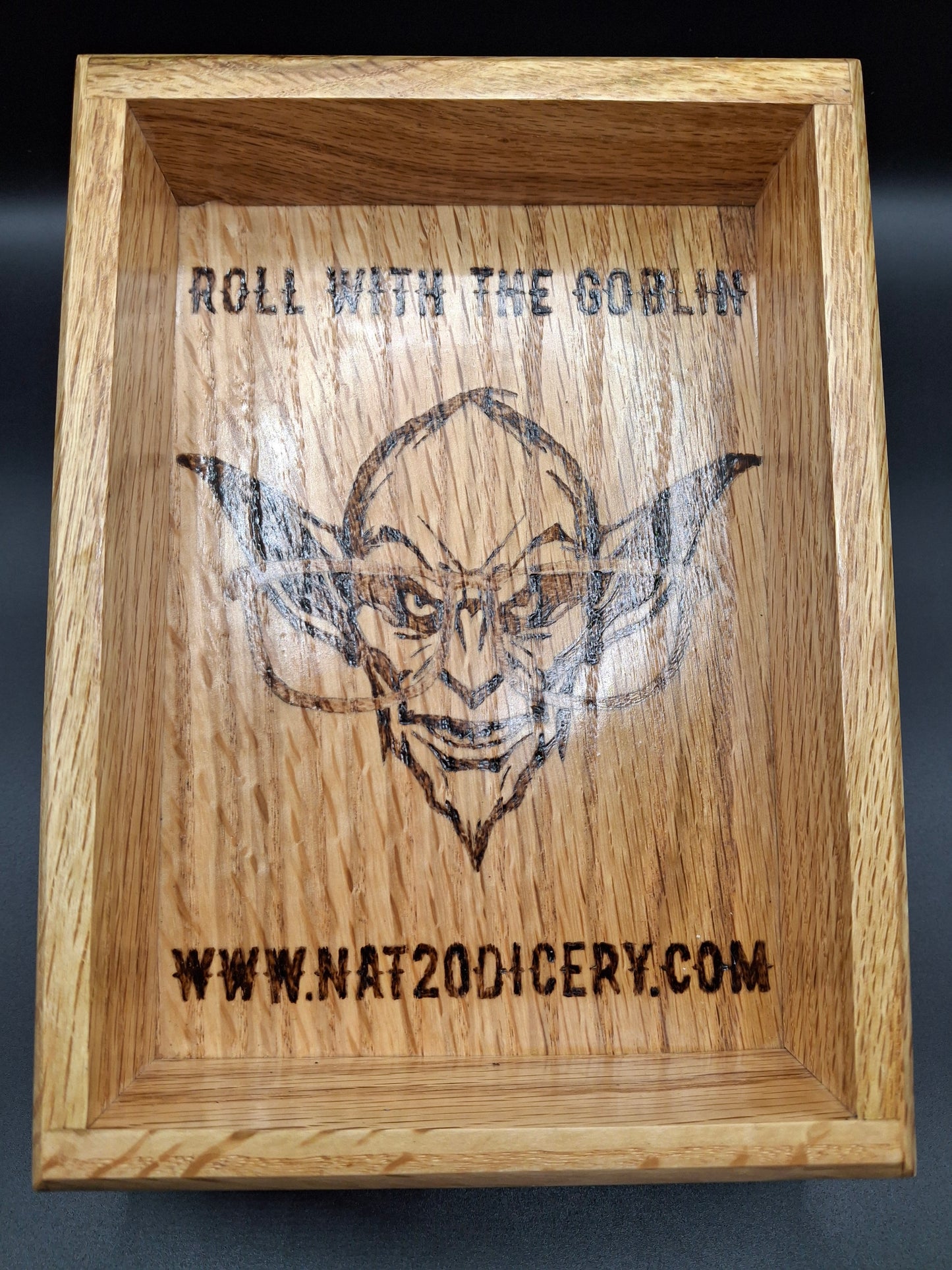 Bloodwood Sanctum – Handcrafted Wooden Dice Tray