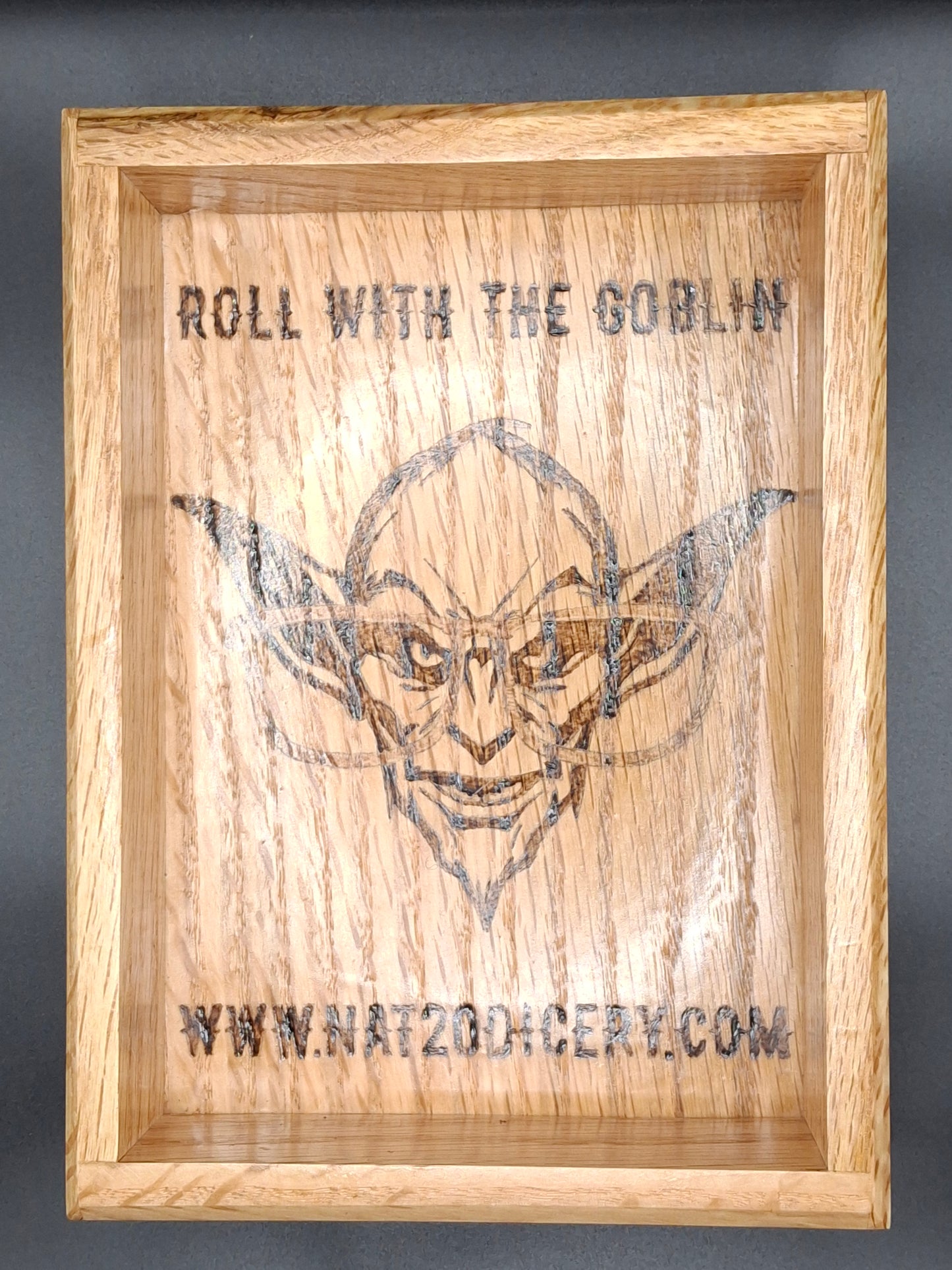 Bloodwood Sanctum – Handcrafted Wooden Dice Tray