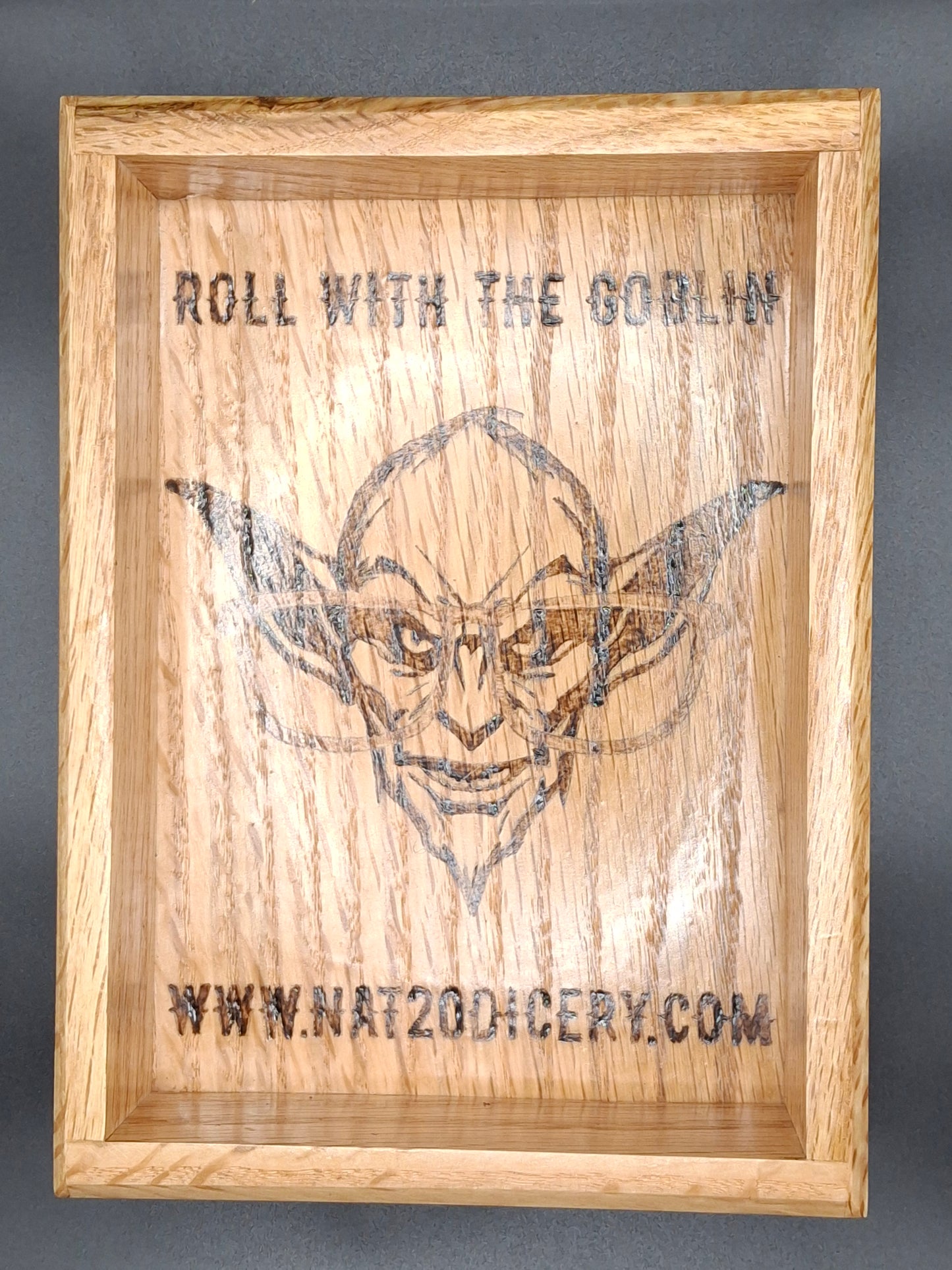 Bloodwood Sanctum – Handcrafted Wooden Dice Tray