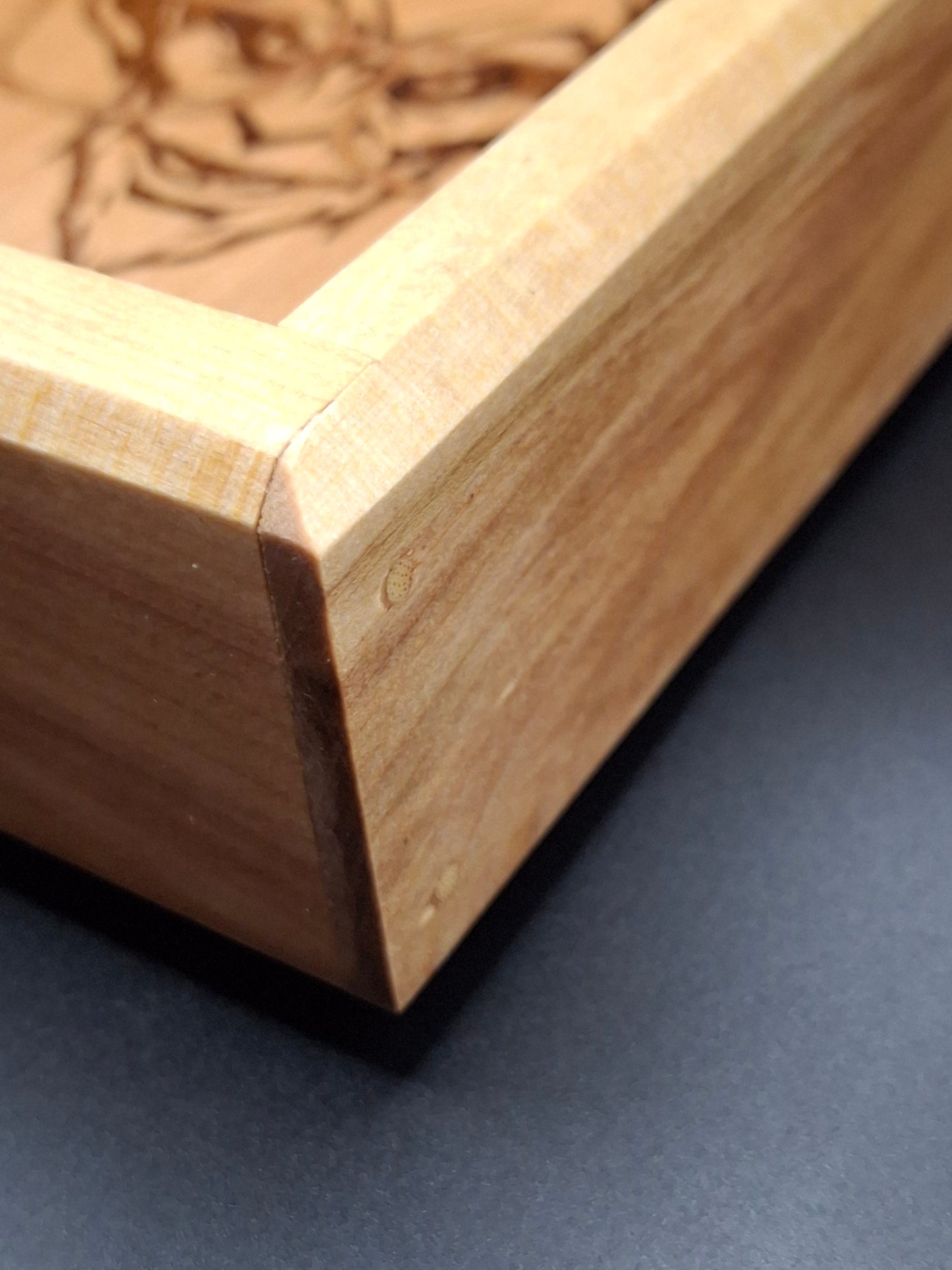 Goblinlight Grove – Handcrafted Pine Dice Tray with the Dice Goblin’s Mark