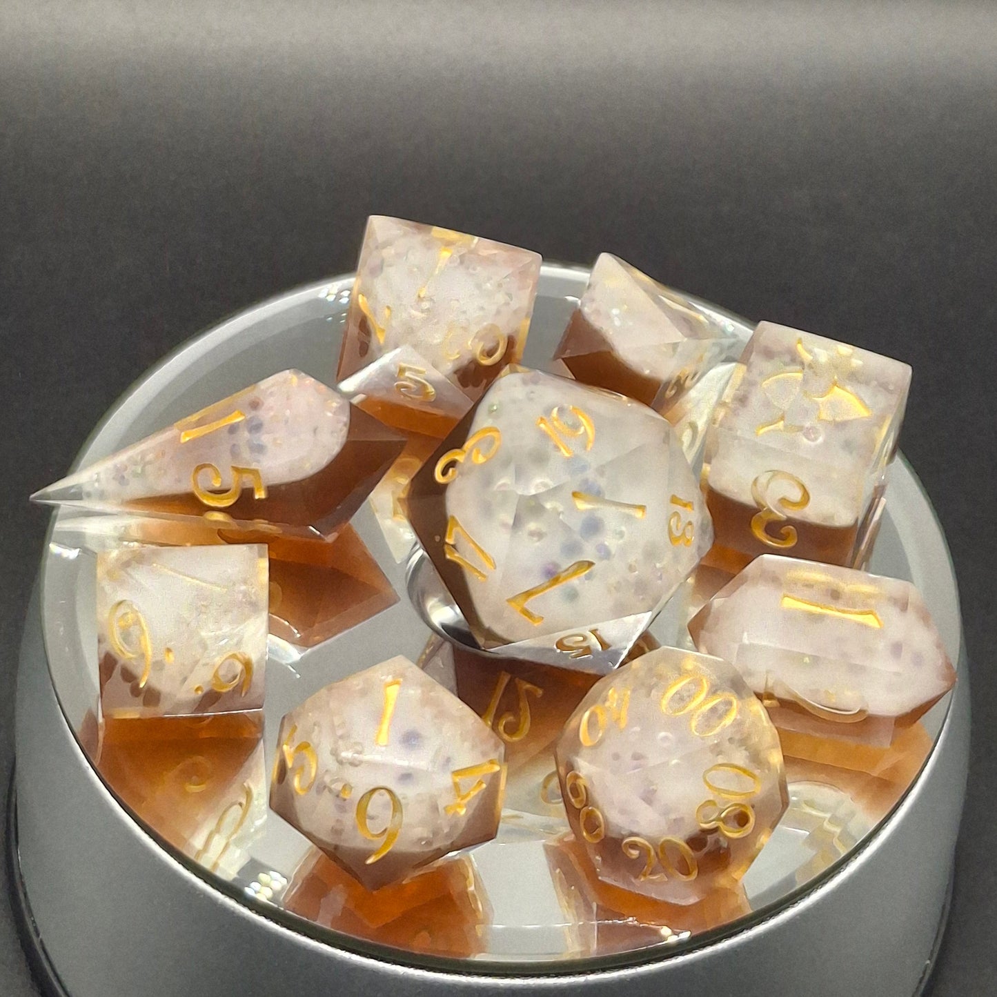 Brew Dice for TTRPG and DND Play Sharp Sided Set of 9