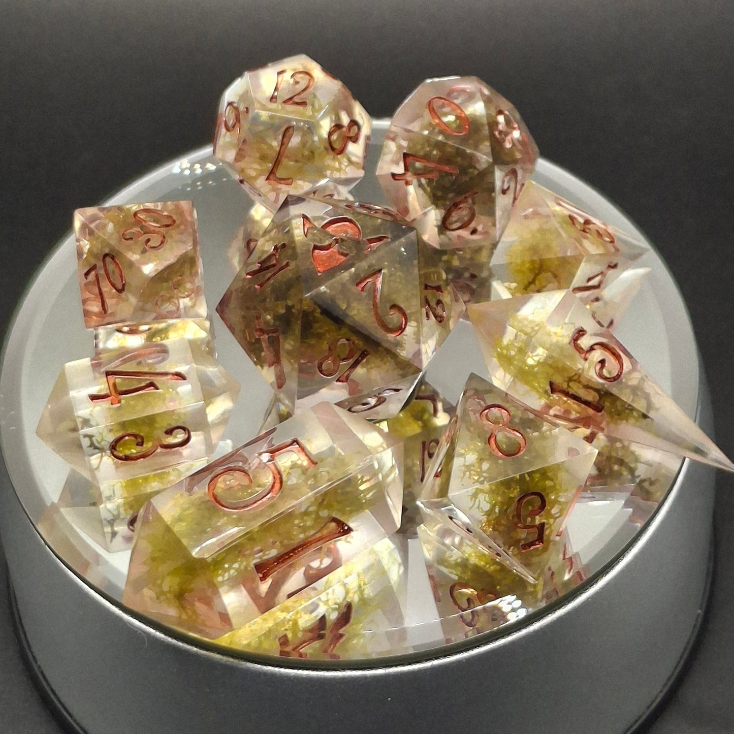 Bloody Moss Dice Set for Dungeons and Dragons or TTRPG
