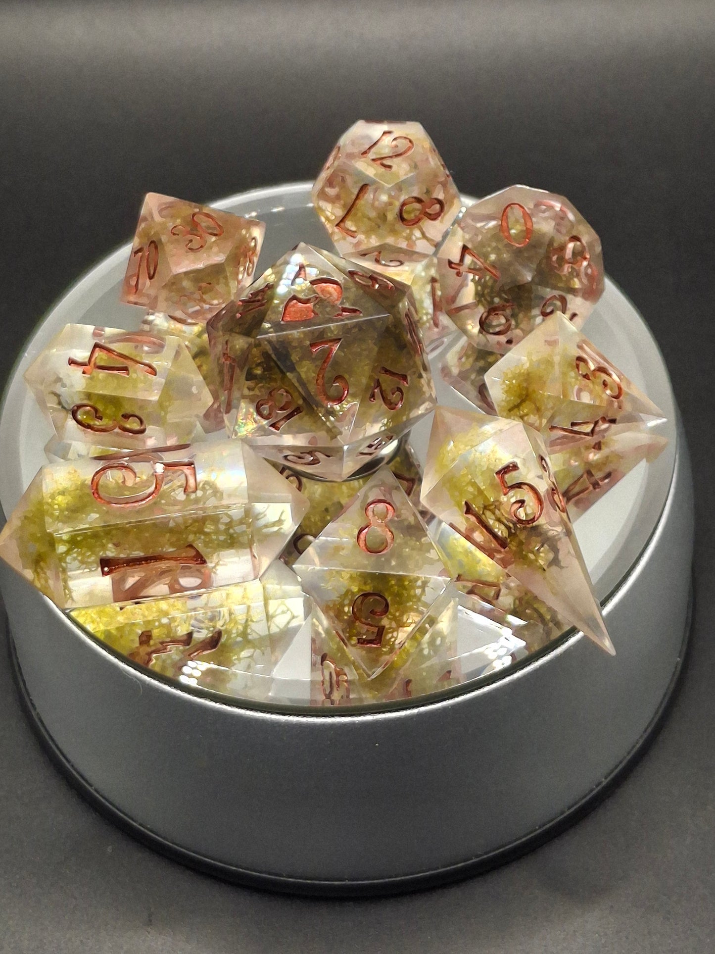 Bloody Moss Dice Set for Dungeons and Dragons or TTRPG
