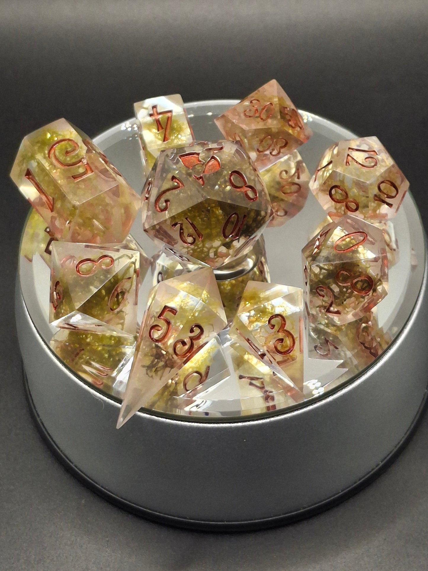 Bloody Moss Dice Set for Dungeons and Dragons or TTRPG