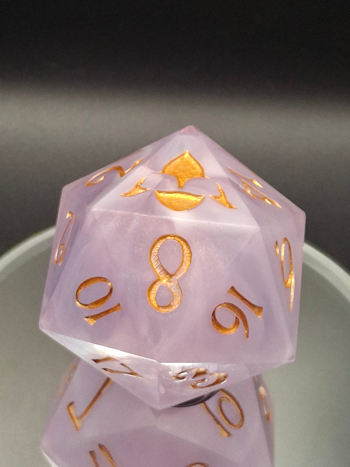 Enchanting Lilac Nebula Dice Set - A Collector's Dream for Your Next Adventure! 55 MM Chonk