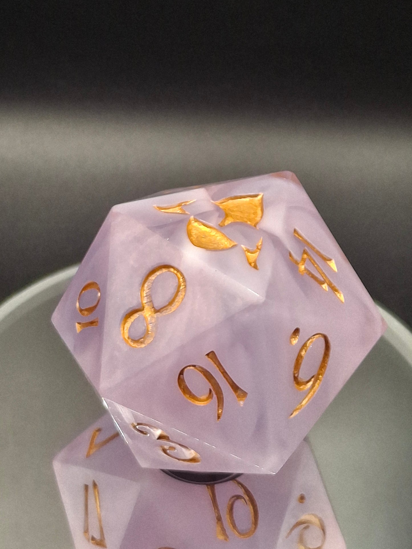 Enchanting Lilac Nebula Dice Set - A Collector's Dream for Your Next Adventure! 55 MM Chonk