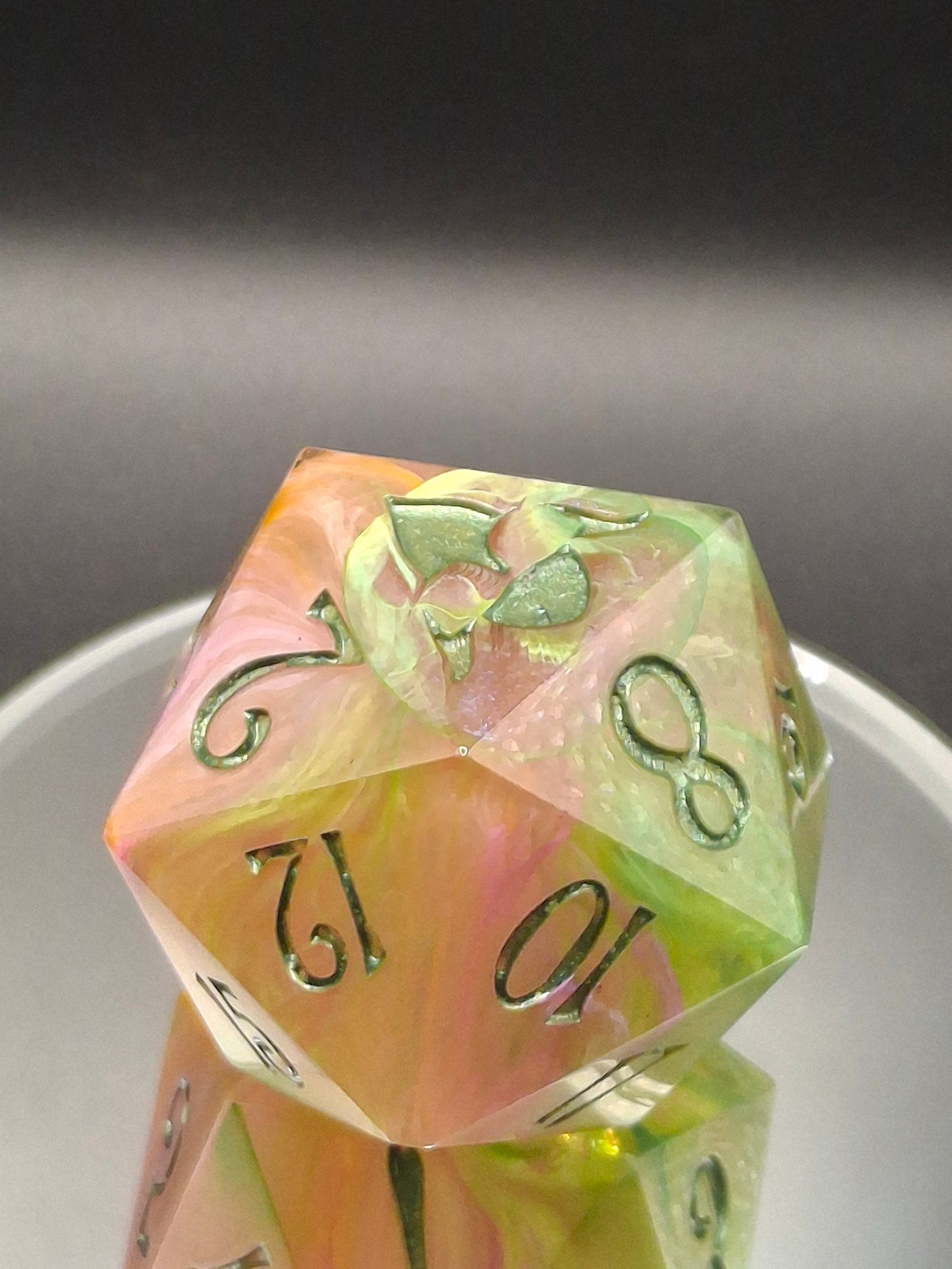 Mystical Aura 20-Sided Dice - Iridescent Color Shift 55mm Chonk Dice CHONKY BOY