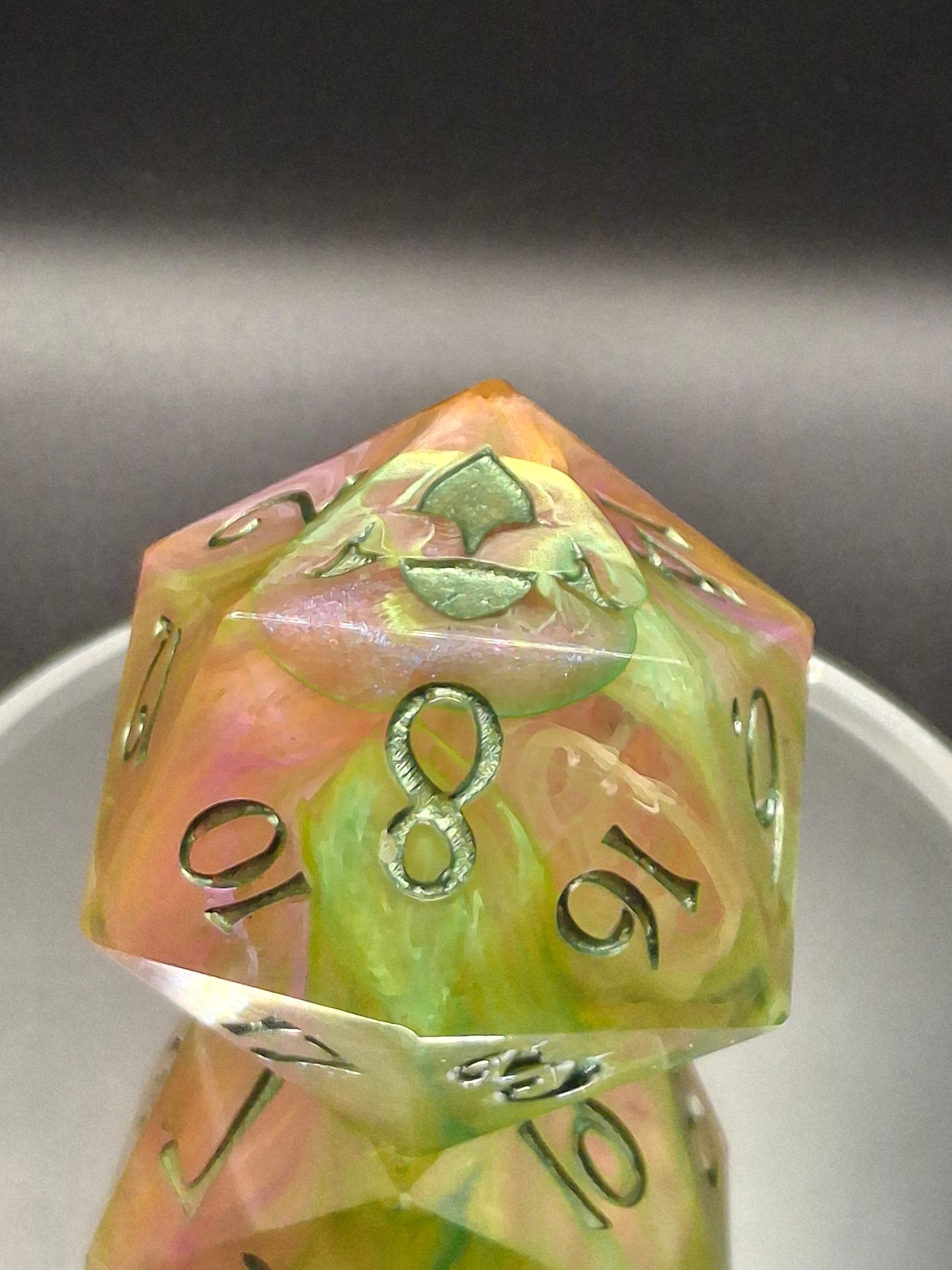 Mystical Aura 20-Sided Dice - Iridescent Color Shift 55mm Chonk Dice CHONKY BOY