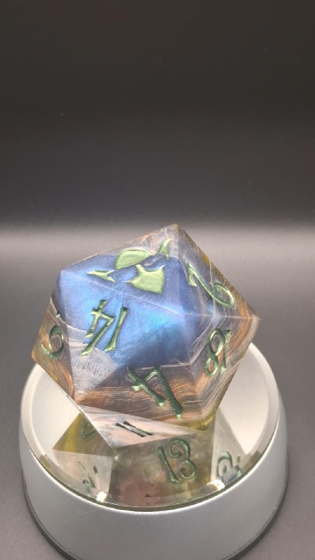 Mystical Cosmic D20 Dice - Adventures Await with Every Roll!