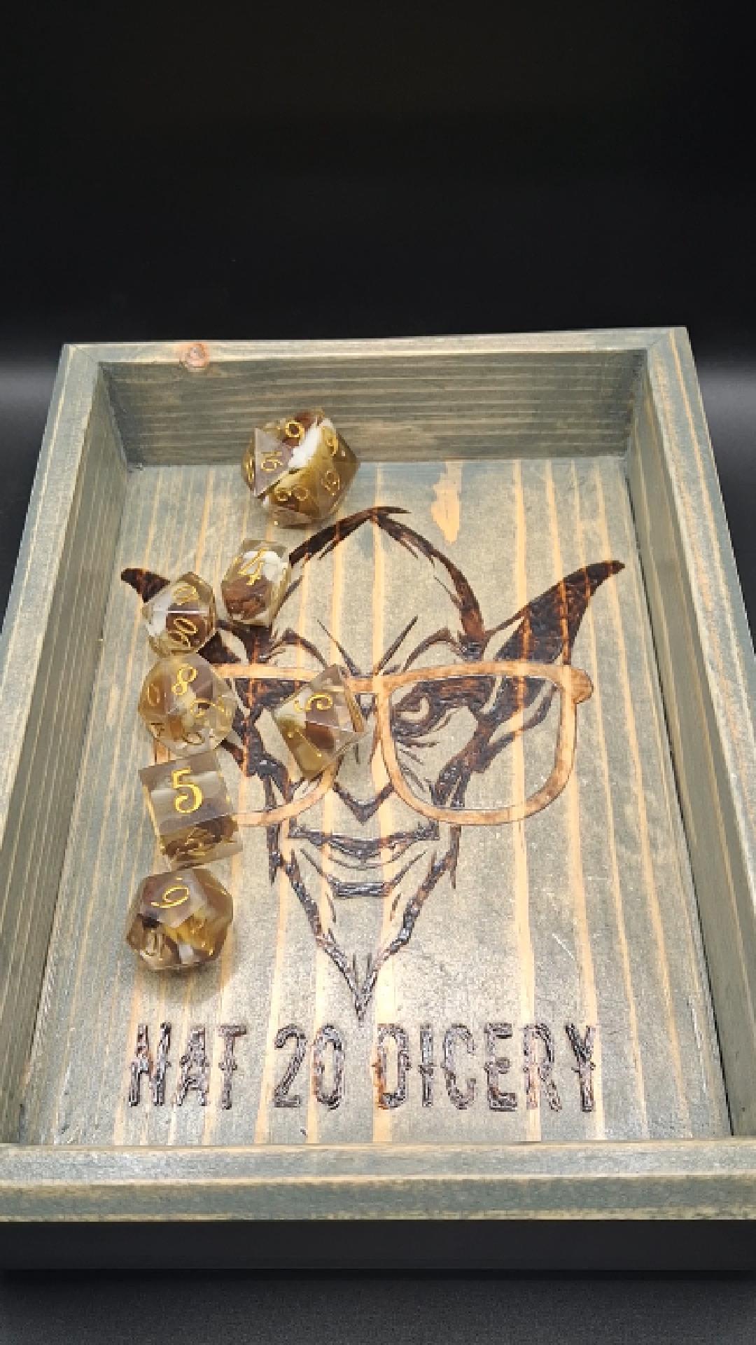 Coffee Dice| Coffee Bean Sharp Sided Dice Set | Coffee w Cream | TTRPG Dice | DnD Dice | Coffee Addict