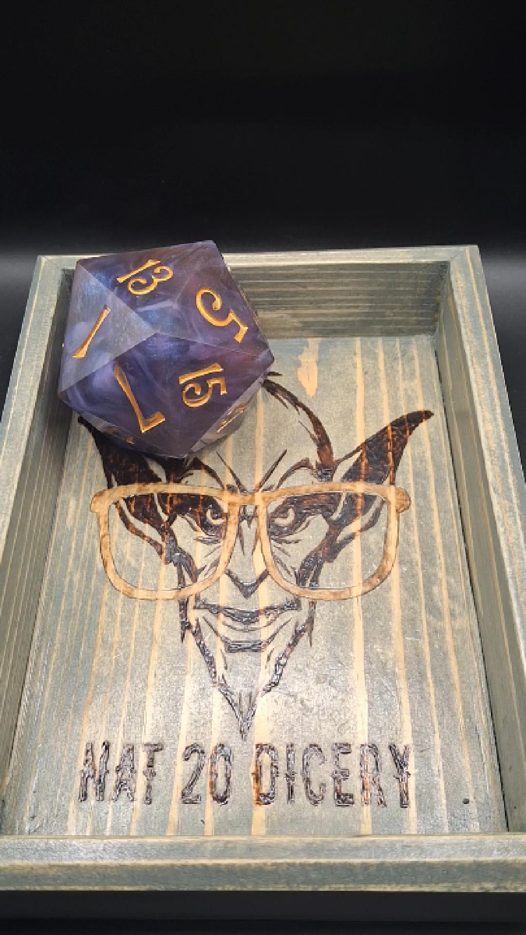 The Cosmic Colossus – 78mm Galaxy Chonk D20 | Sharp Edge Giant Dice with Gold Ink