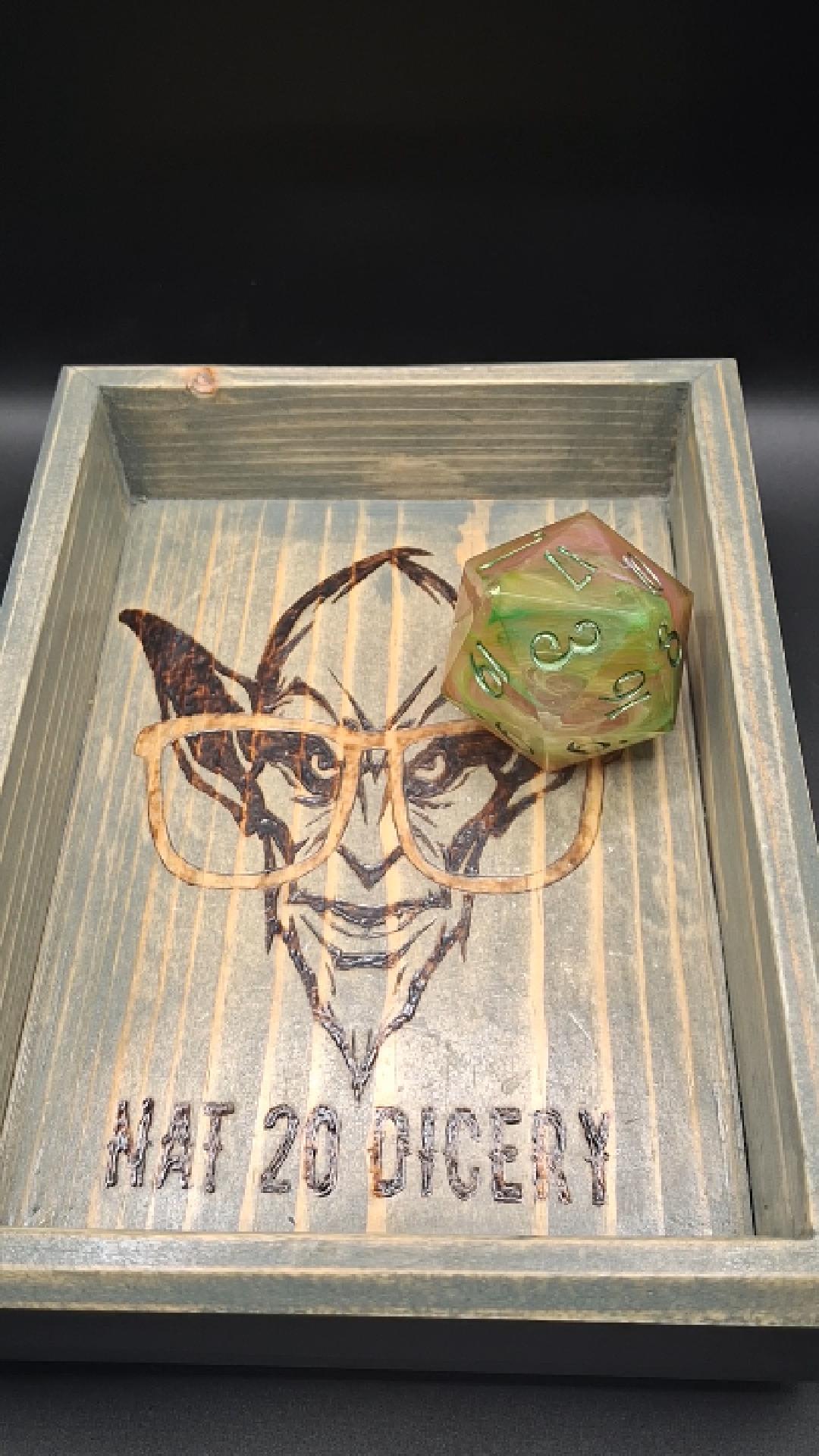Mystical Aura 20-Sided Dice - Iridescent Color Shift 55mm Chonk Dice CHONKY BOY
