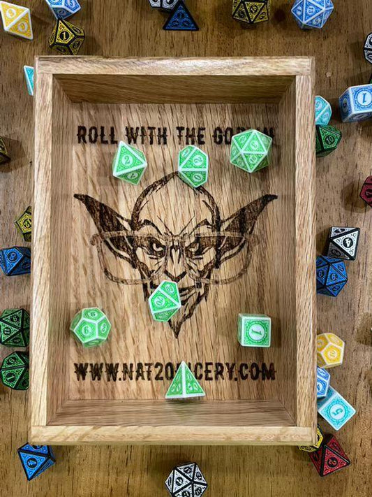 Bloodwood Sanctum – Handcrafted Wooden Dice Tray