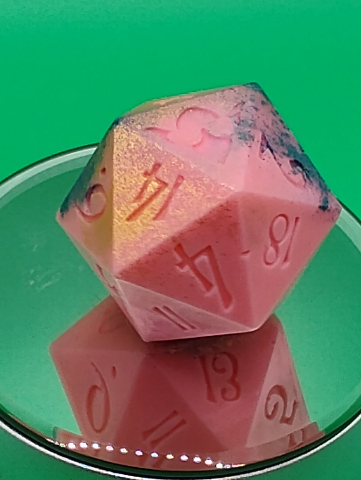 The Hidden Fate – 55mm Chonk Soap Dice with Secret Resin D20