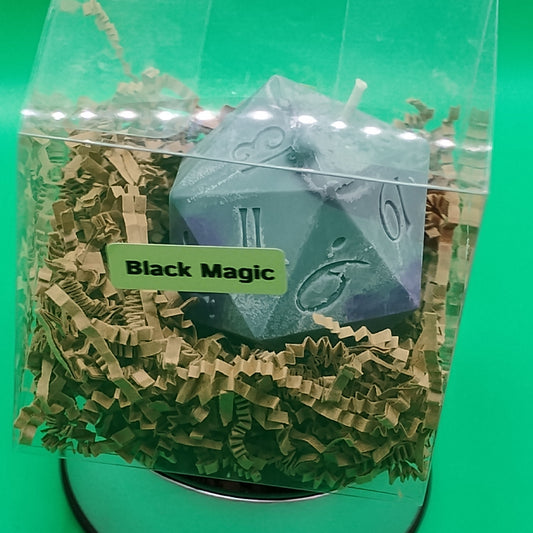 Gothic Chonk D20 Candle – 78mm Giant Dice Candle for D&D & TTRPG Fans