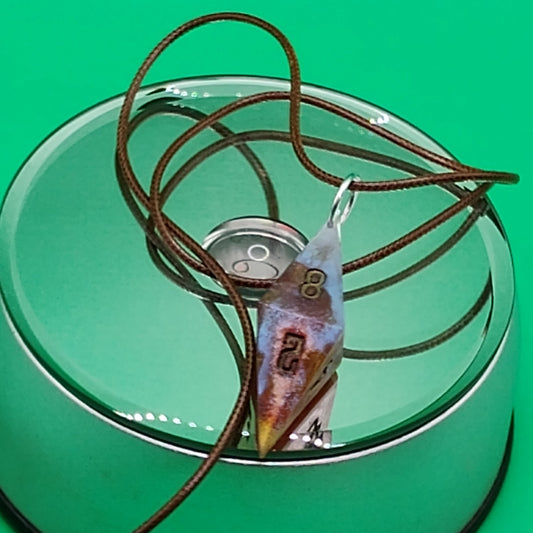 Crystal Fate D8 Necklace – Magical Resin Dice Pendant on Arcane Cord by Nat20Dicery