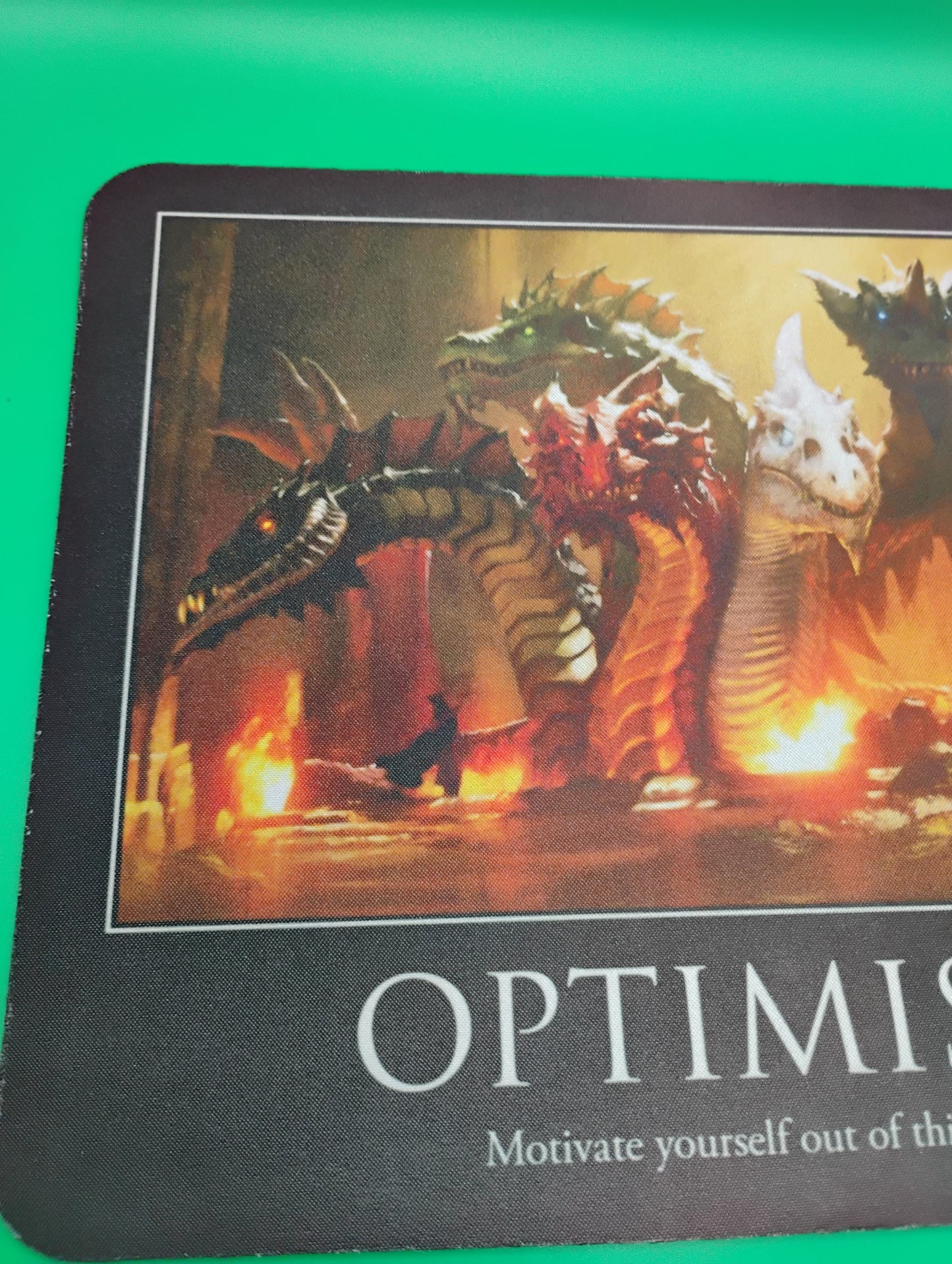 Dungeon Optimism Mouse Pad – Funny D&D Inspirational Desk Art for Adventurers