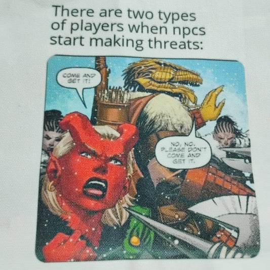 Two Types of Players Tote Bag – Durable Zippered Canvas Bag for D&D & TTRPG Adventurers