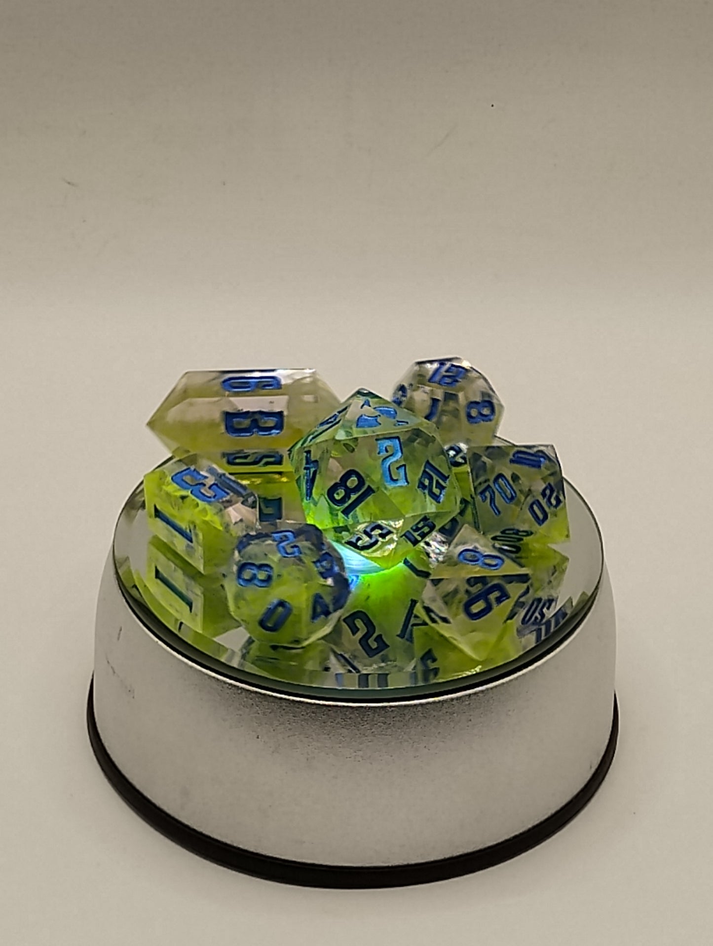 Plagueglass Prism – Dice of the Luminous Blight TTRPG Dice