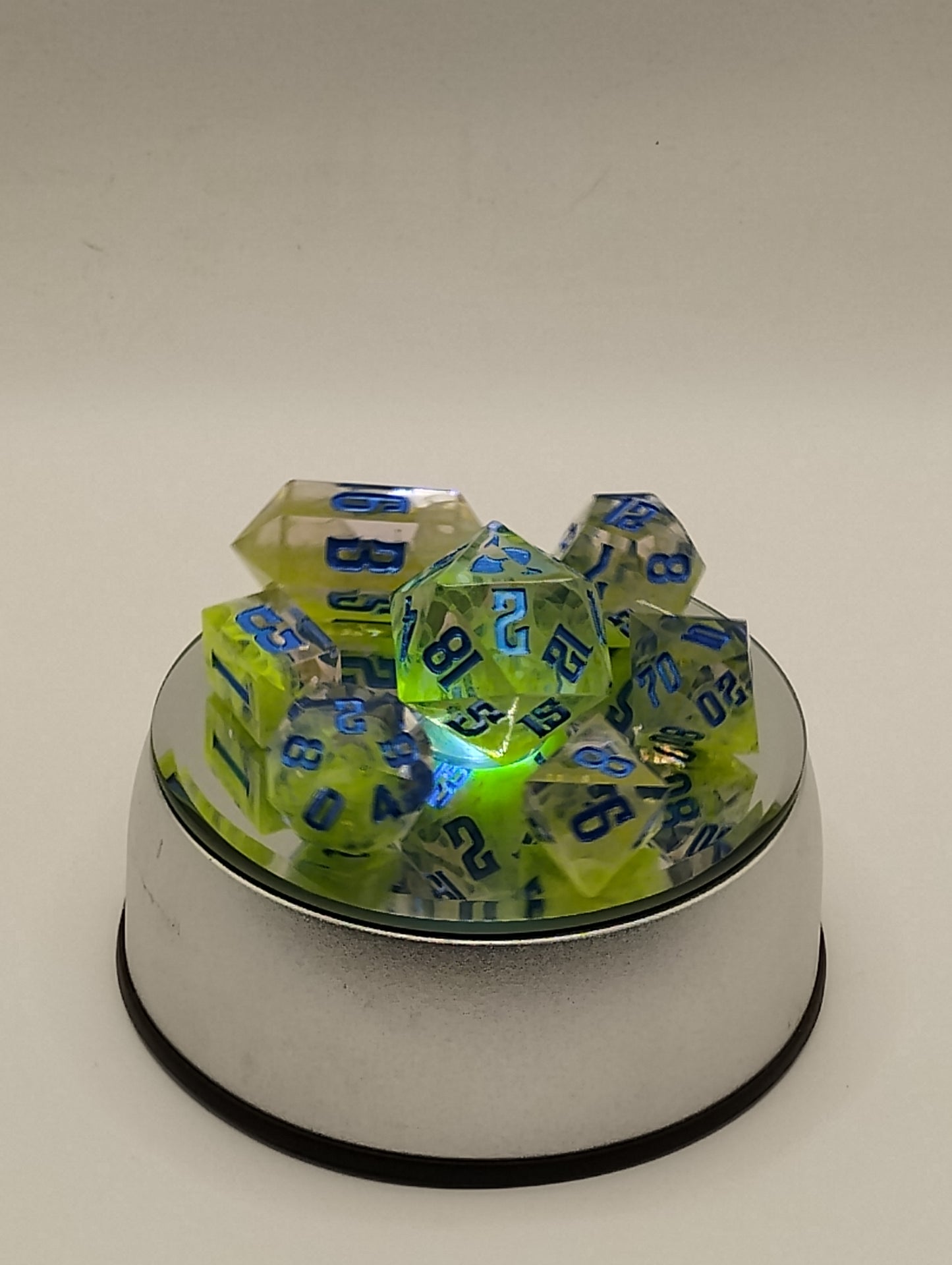 Plagueglass Prism – Dice of the Luminous Blight TTRPG Dice