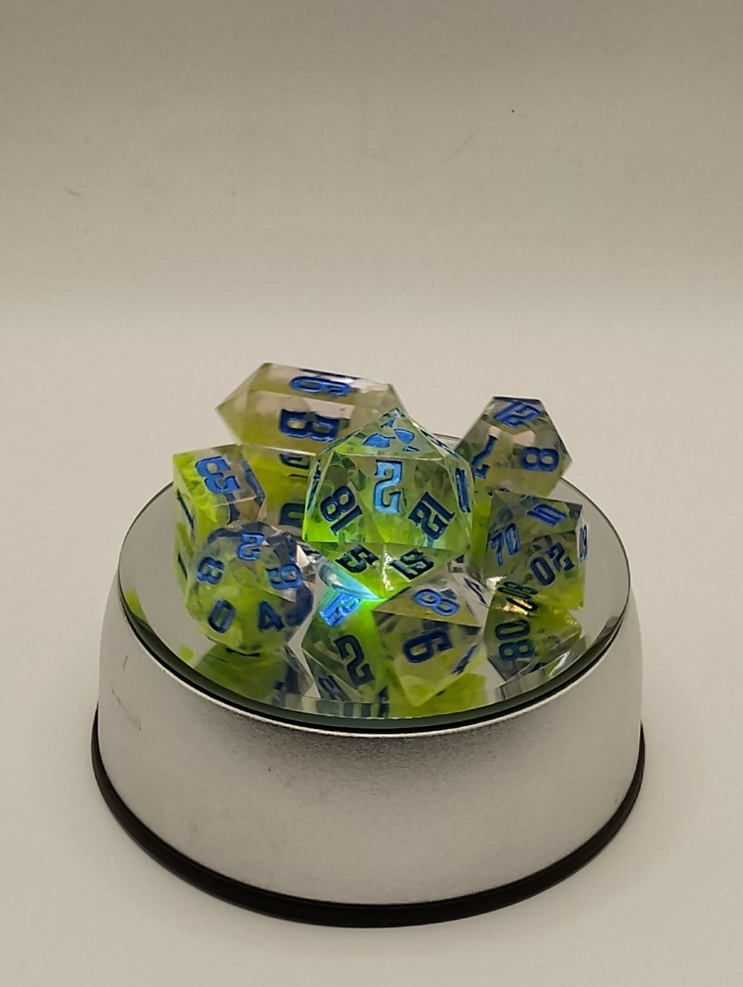 Plagueglass Prism – Dice of the Luminous Blight TTRPG Dice