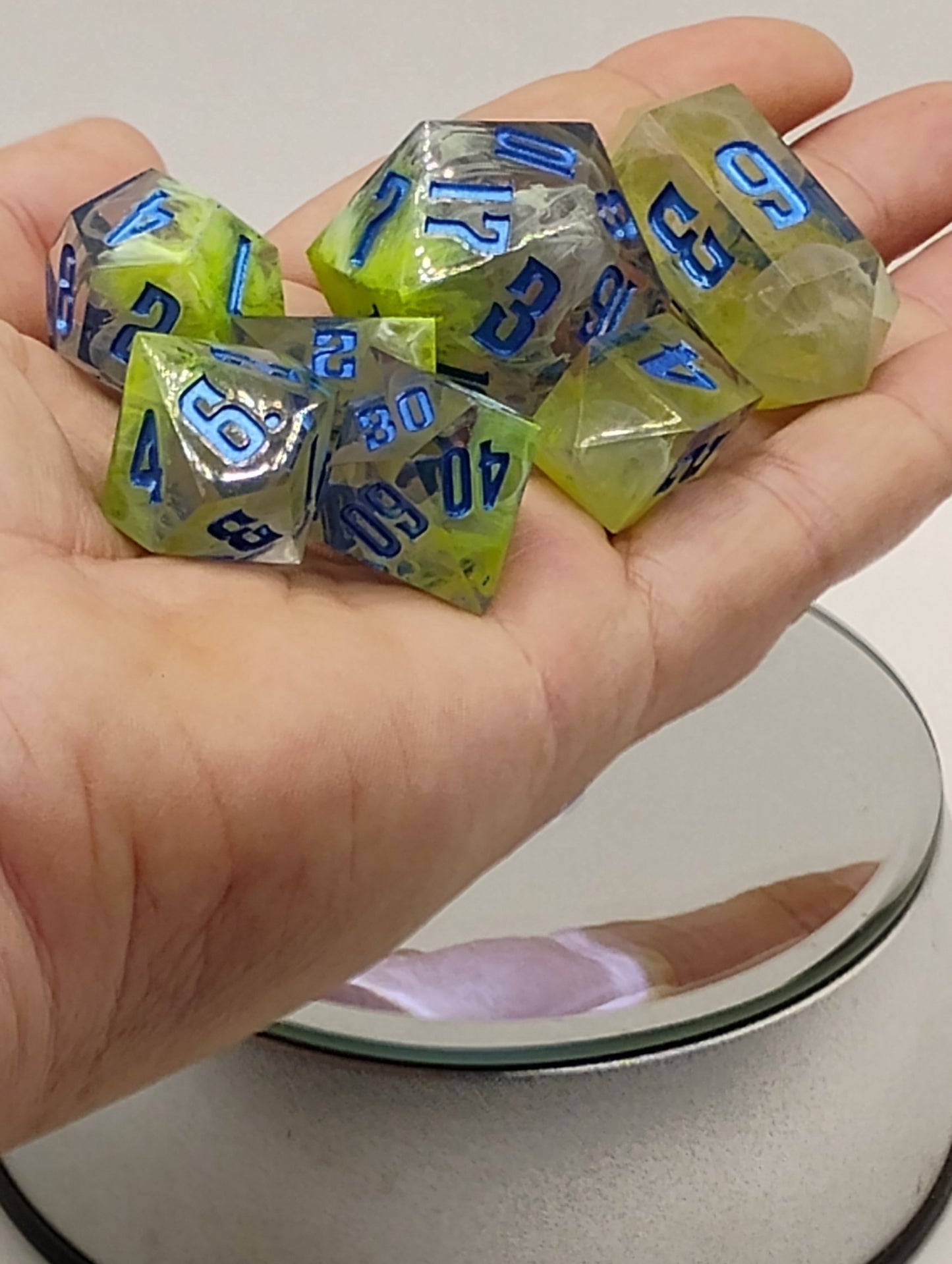 Plagueglass Prism – Dice of the Luminous Blight TTRPG Dice