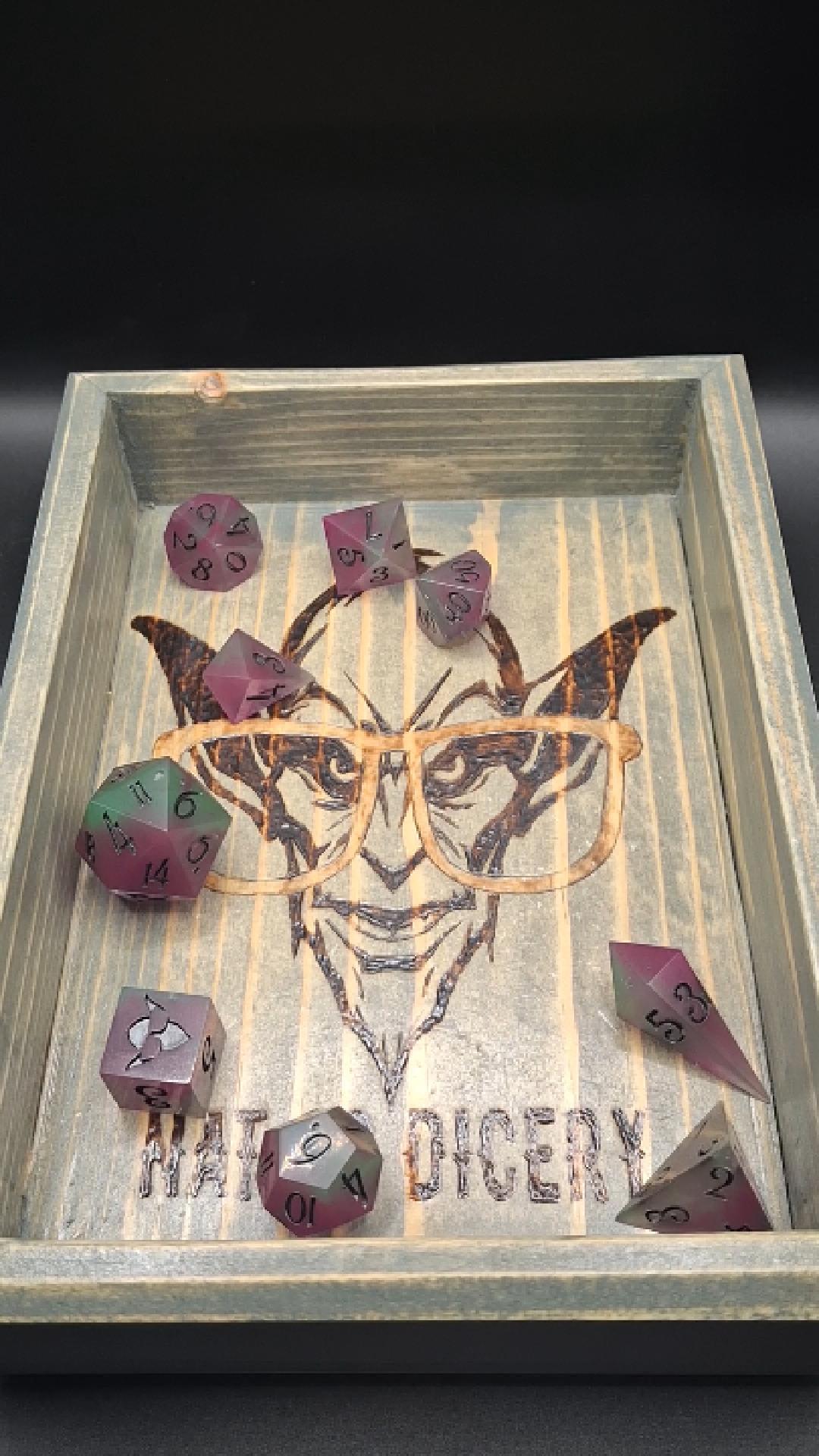 GLOW Dice | TTRPG Dice | Glow in the Dark | Purple Green | Pathfinder | Dungeons and Dragons | Glowing Dice