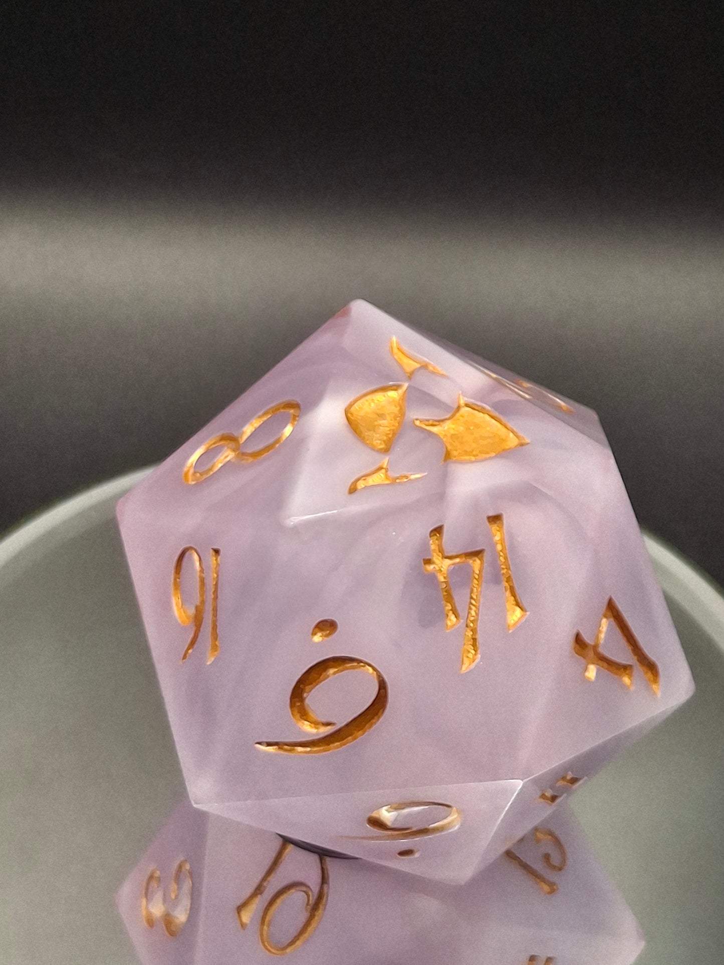Enchanting Lilac Nebula Dice Set - A Collector's Dream for Your Next Adventure! 55 MM Chonk