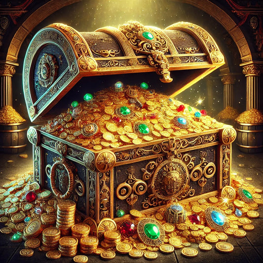 Mystery Dice or Monthly Subscription Box | Goblin Gilded Chest | Set of Sharp Sided TT RPG DnD Dice