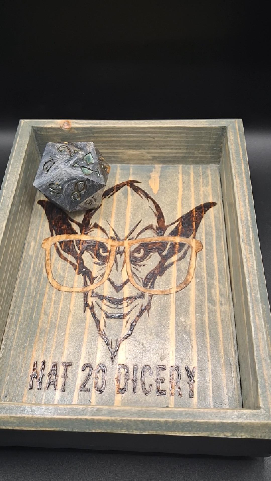 55mm Black, White & Clear Chonk D20 – Handmade Sharp-Edged Dice with Color-Shifting TurboDork Ink for DnD