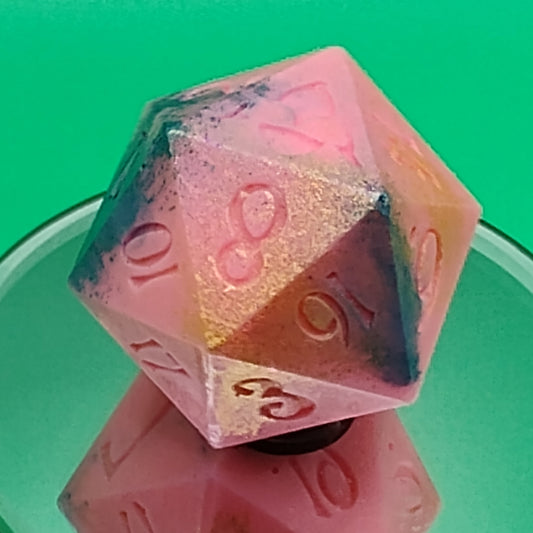 The Hidden Fate – 55mm Chonk Soap Dice with Secret Resin D20