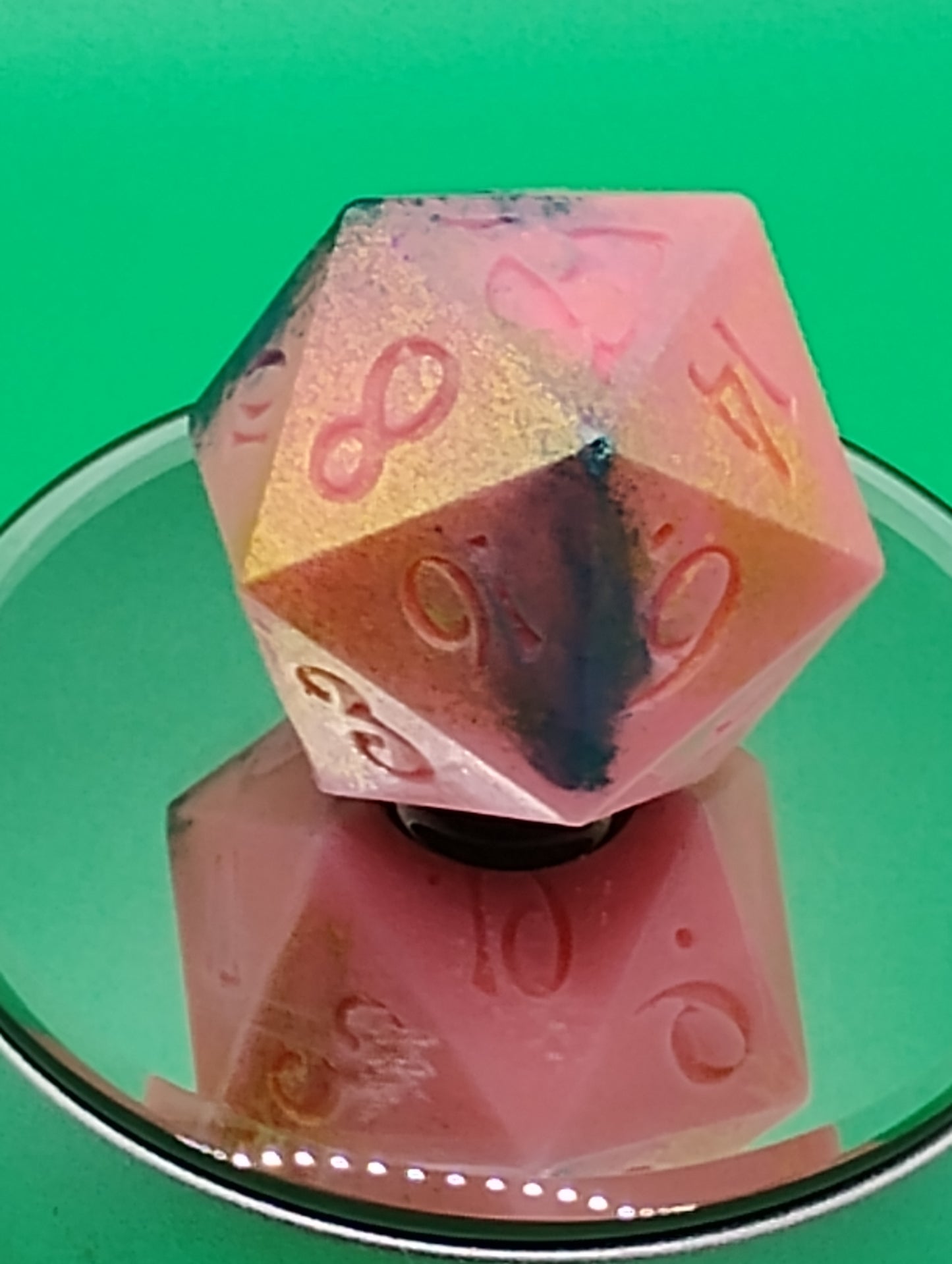 The Hidden Fate – 55mm Chonk Soap Dice with Secret Resin D20