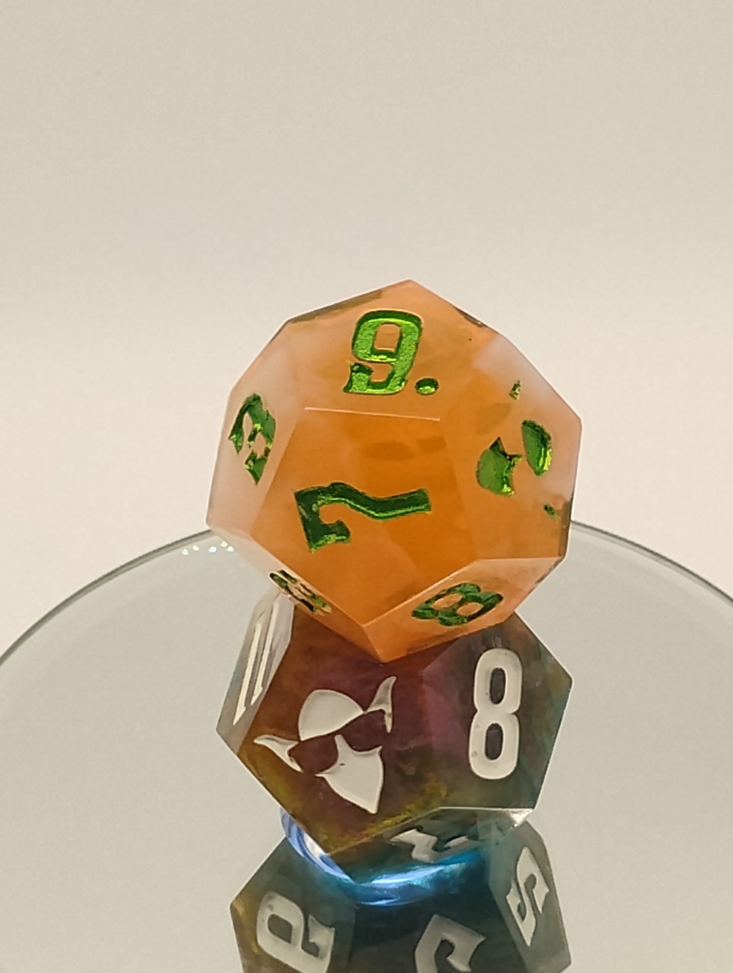 Daggerheart Twin d12 Dice by Critical Role – Embercloud Hope & Deepwood Shimmer Fear