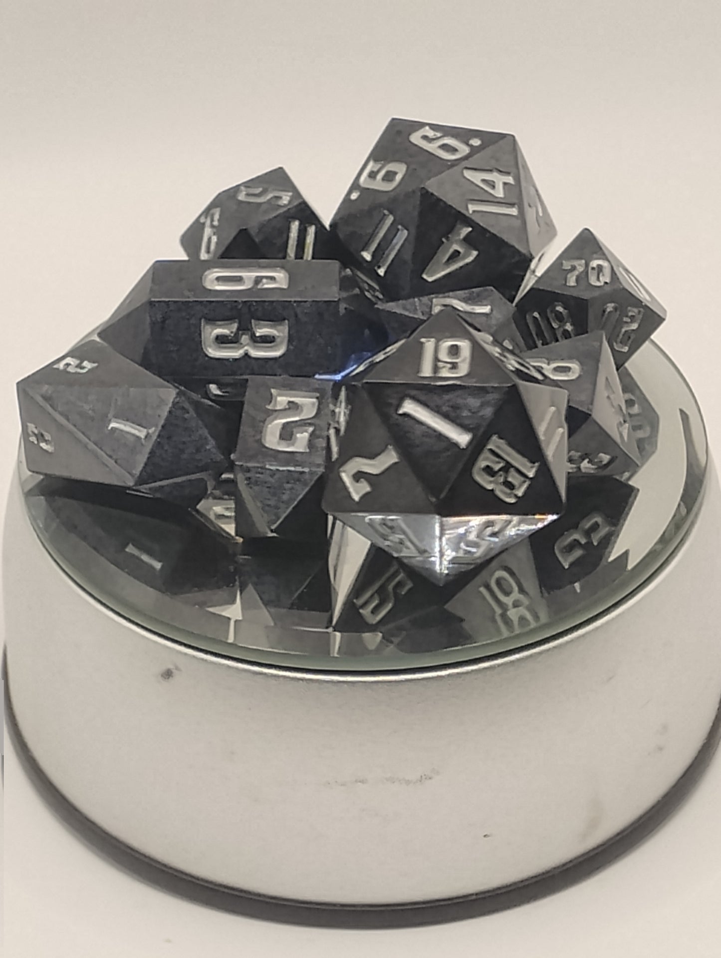 Official Licensed Handmade Dungeon Crawler Carl Dice Set | Black & Silver DCC RPG Dice for Dungeon Crawler Carl & D&D