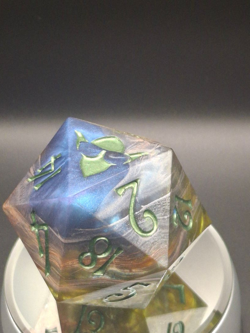Mystical Cosmic D20 Dice - Adventures Await with Every Roll!